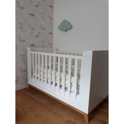 Protection tressée pour lit bébé, tresse, tour de lit coussin environ 3,5m